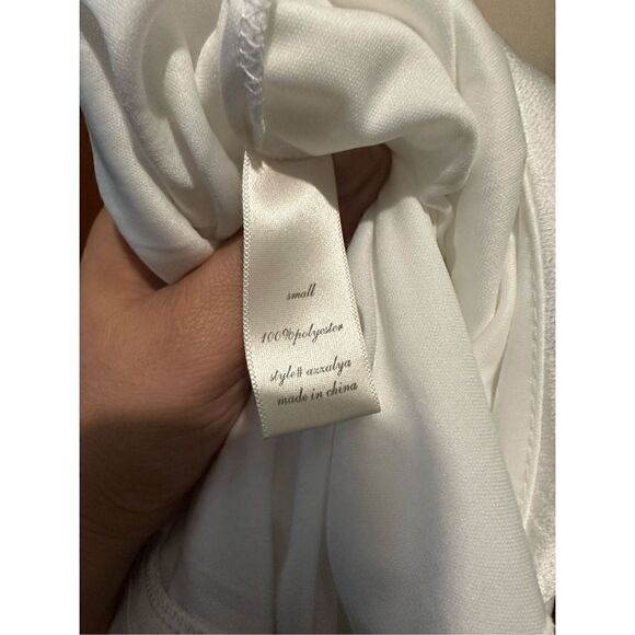 Altard State Womens White Extra Wide Leg Jumpsuit Waist Tie Half Lining Sz Small - Picture 8 of 15